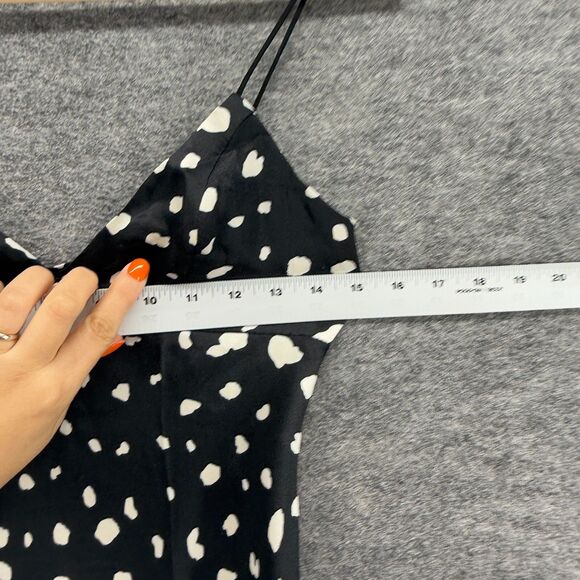 Hello Molly Dress Women S Small Black Animal Print Maxi Long V-Neck Sleeveless - Picture 3 of 5